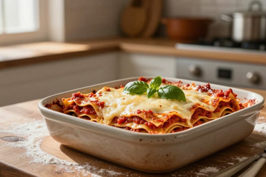 Ile piec lasagne z surowym makaronem